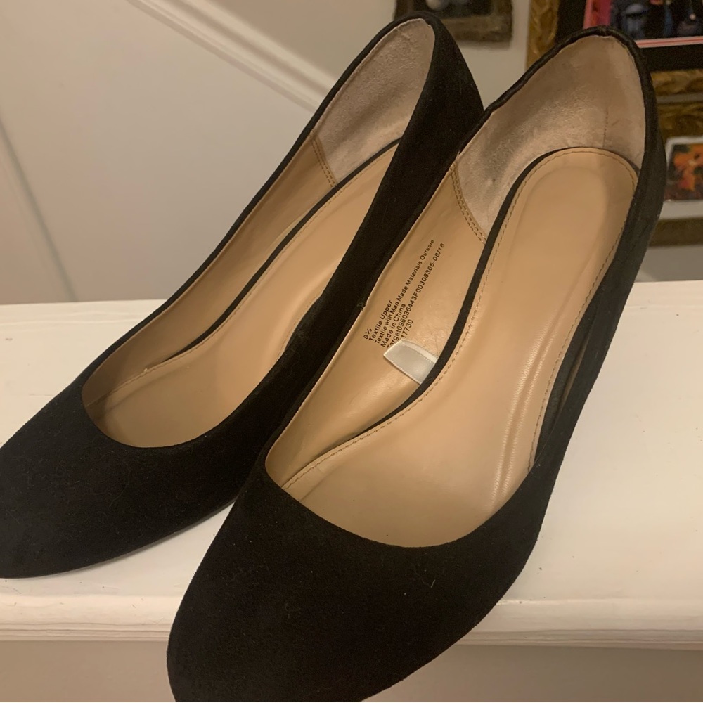Target black suede wedges